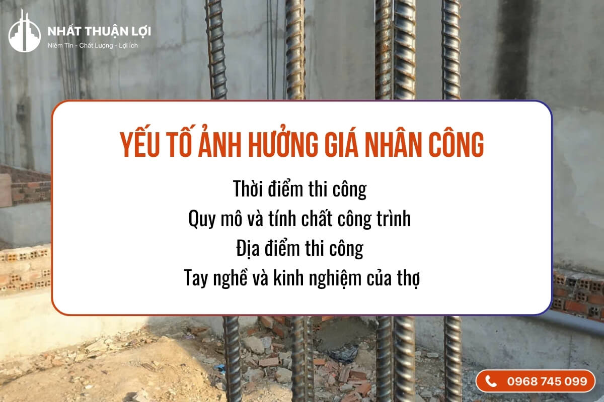 Yếu tố ảnh hưởng đến giá nhân công xây dựng Yếu tố ảnh hưởng đến giá nhân công xây dựng