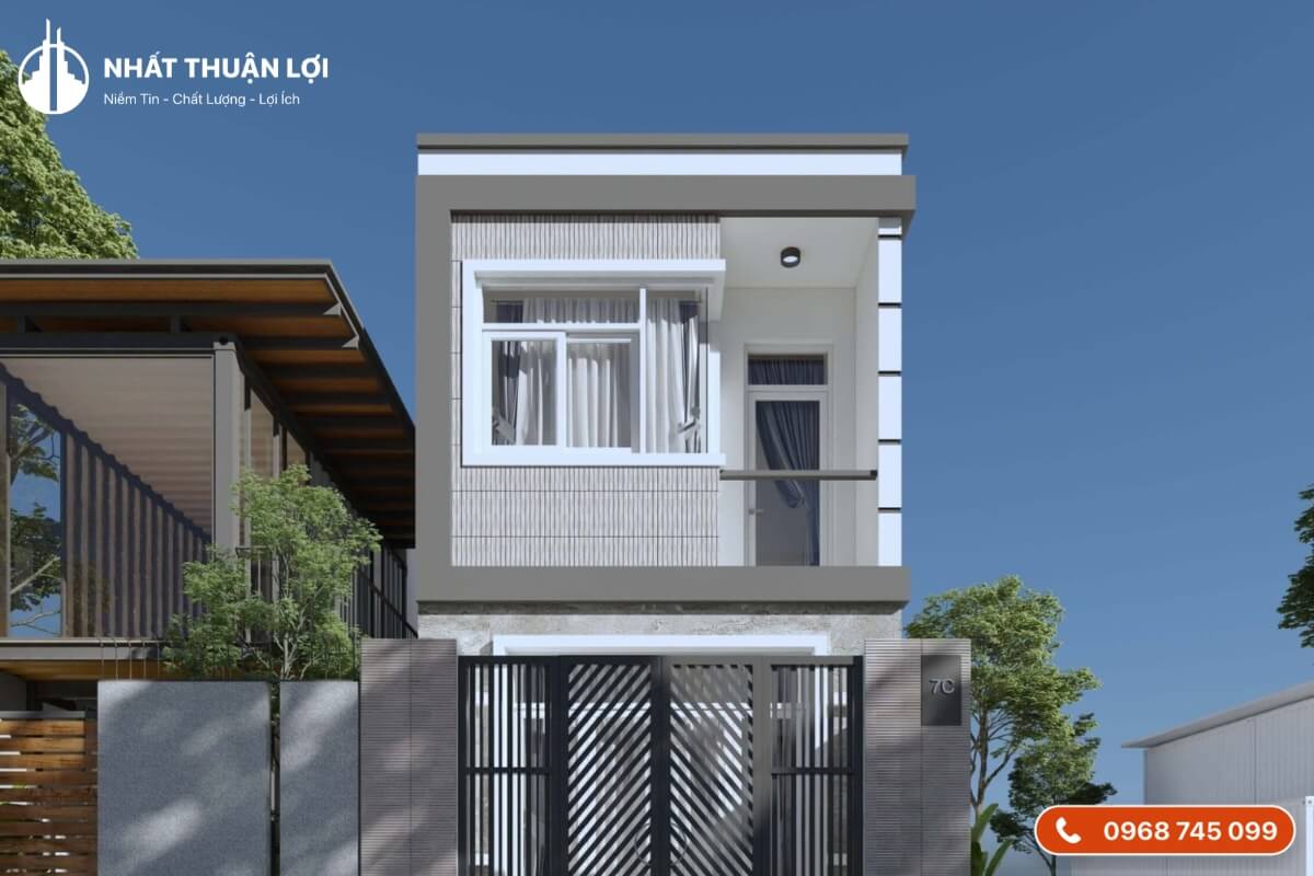 Mẫu nhà 2 tầng 60m2 5x12m Mẫu nhà 2 tầng 60m2 5x12m