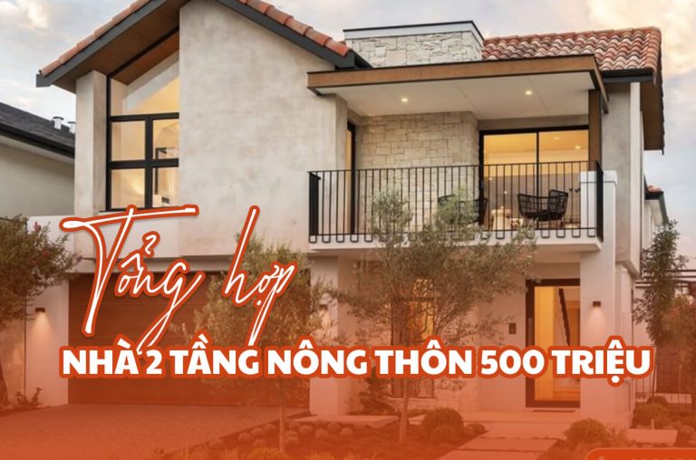 Mẫu nhà 2 tầng nông thôn 500 triệu