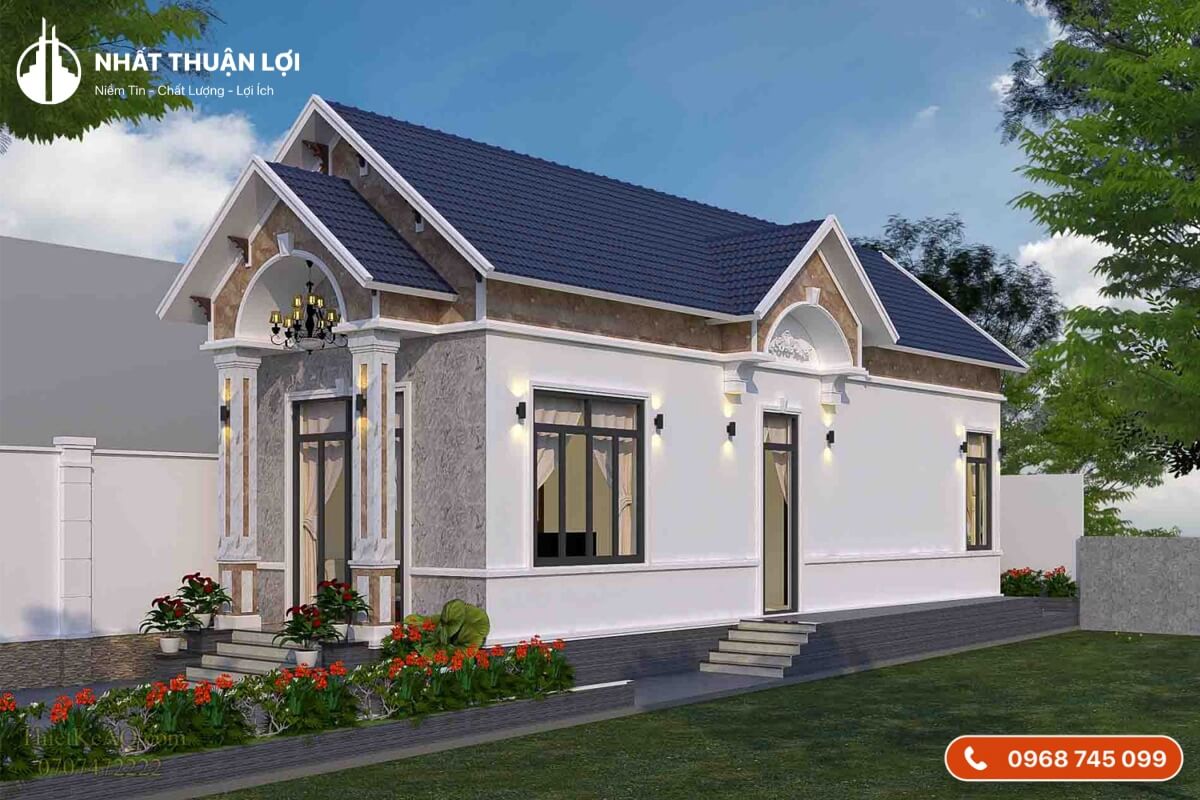 Mẫu nhà cấp 4 giá 70 triệu mái tôn