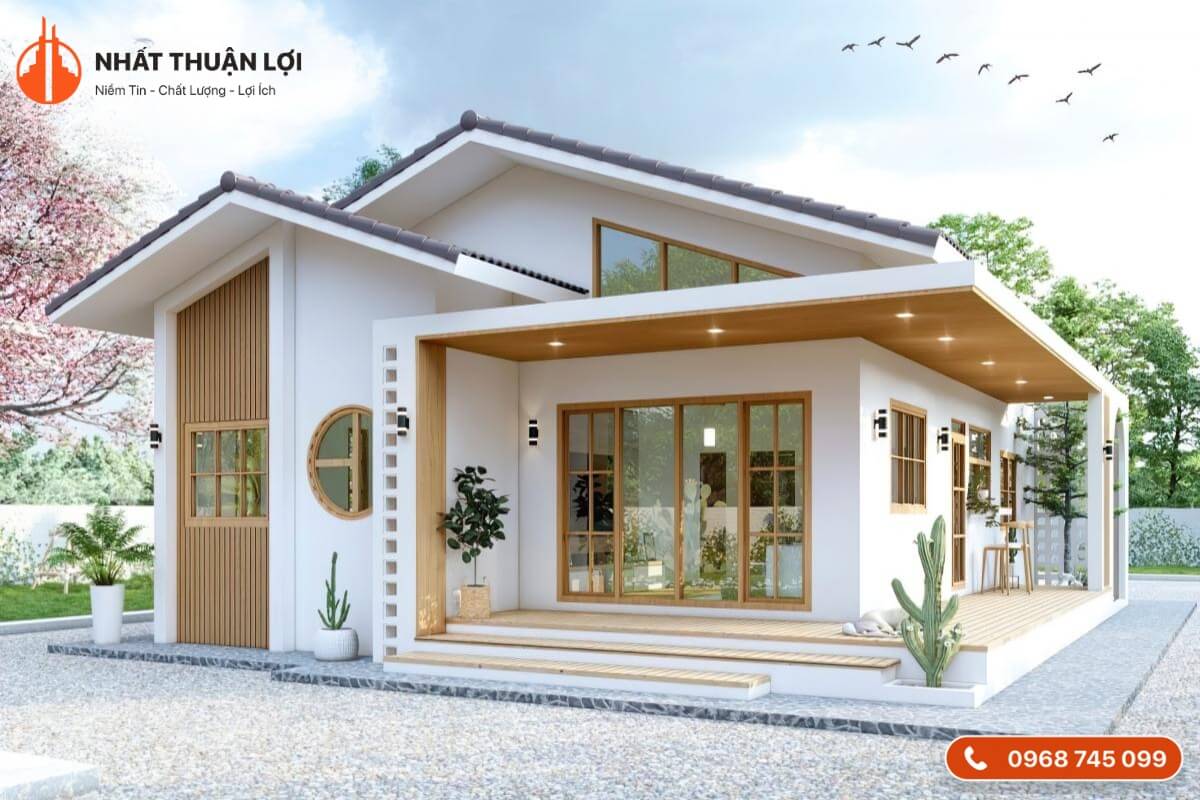 Mẫu xây nhà cấp 4 giá 70 triệu kiểu truyền thống
