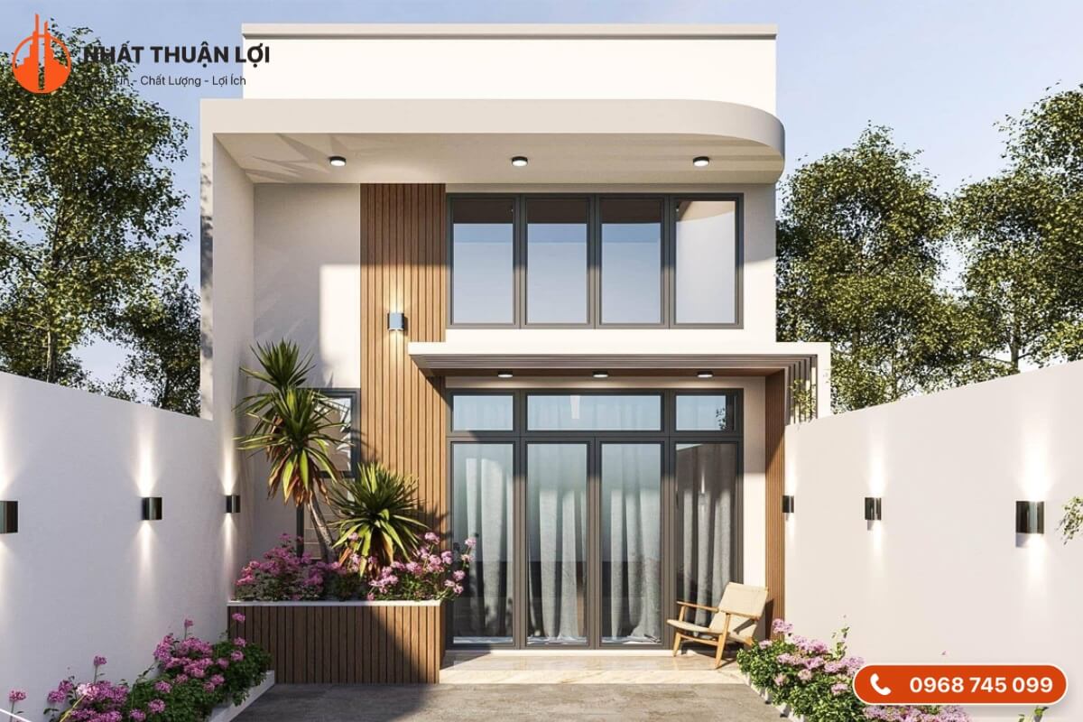 Nhà 1 trệt 1 lầu 5x15 thiết kế tối giản Nhà 1 trệt 1 lầu 5x15 thiết kế tối giản