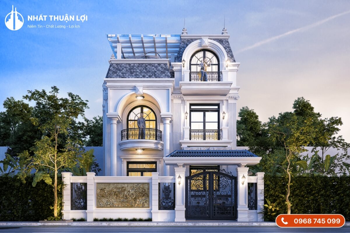 Nhà 2 tầng 100m2 biệt thự kiến trúc độc đáo