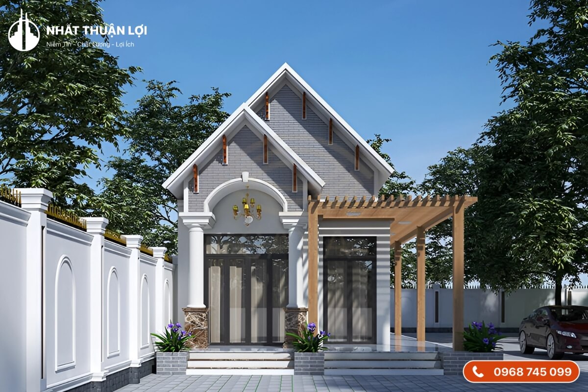 Nhà cấp 4 trọn gói 200 triệu mái Thái