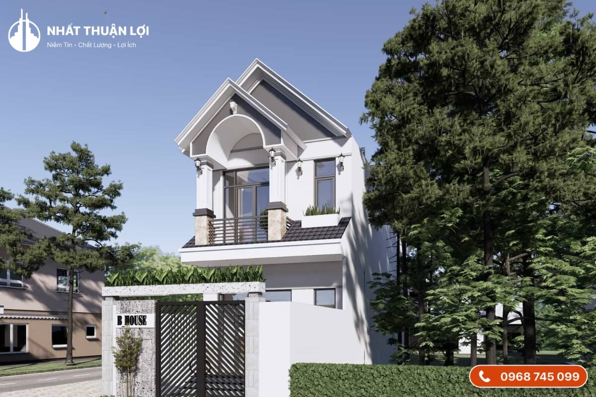 Nhà ống 2 tầng 100m2 không gian tối giản