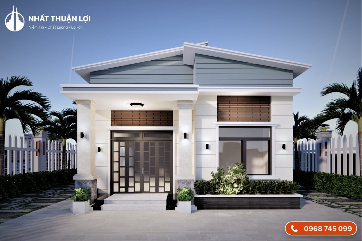 Xây nhà cấp 4 mái lệch