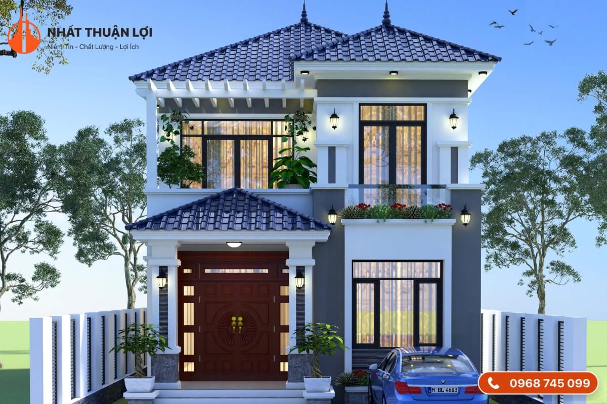 Xây nhà cấp 4 mái Nhật diện tích 80m2