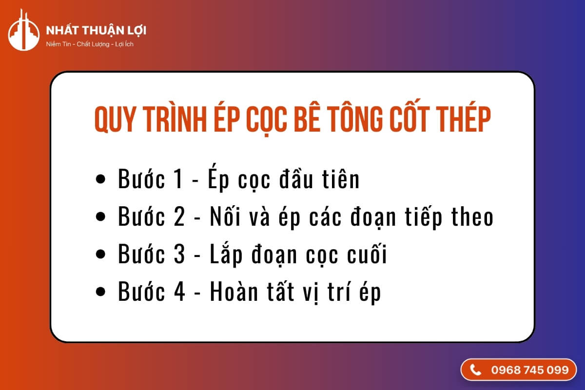 Quy trình ép cọc bê tông cốt thép Quy trình ép cọc bê tông cốt thép