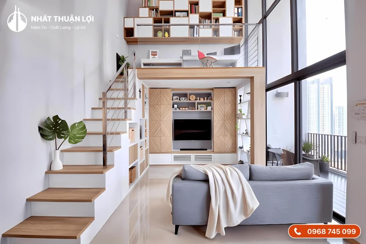 Mẫu nhà cấp 4 gác lửng 1 phòng ngủ Mẫu nhà cấp 4 gác lửng 1 phòng ngủ