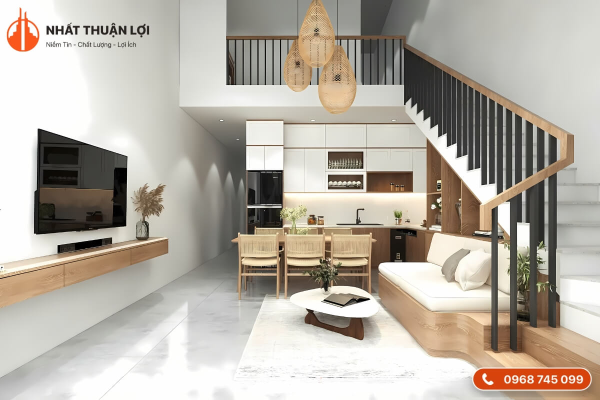 Mẫu nhà cấp 4 gác lửng 2 phòng ngủ Mẫu nhà cấp 4 gác lửng 2 phòng ngủ