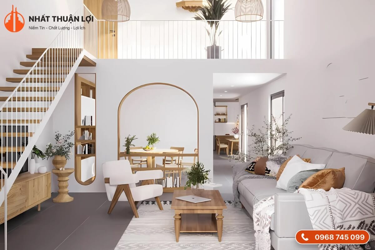 Mẫu nhà cấp 4 gác lửng 4x15 Mẫu nhà cấp 4 gác lửng 4x15
