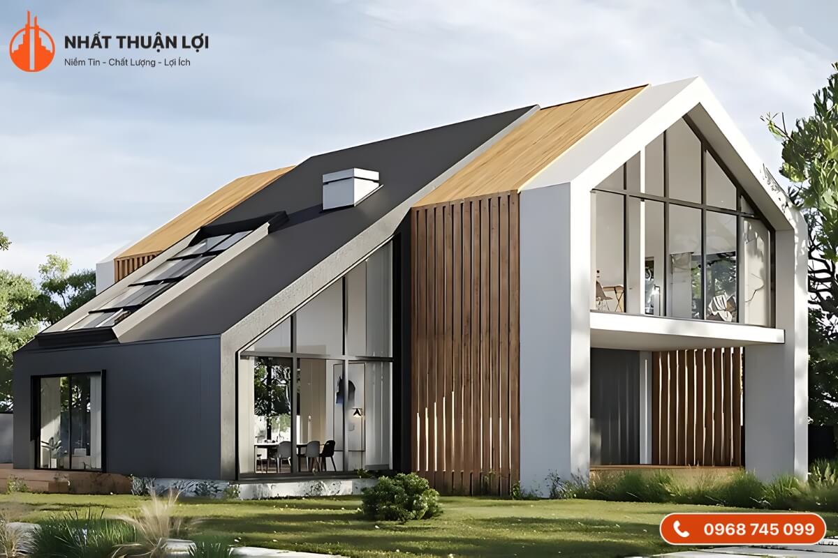 Mẫu nhà cấp 4 gác lửng 5x20 Mẫu nhà cấp 4 gác lửng 5x20