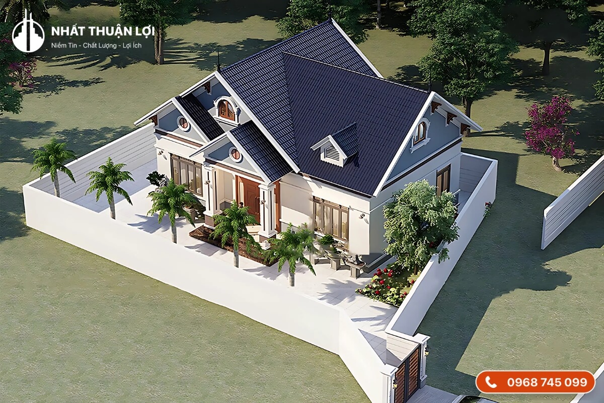 Mẫu nhà cấp 4 mái Thái 4 phòng ngủ Mẫu nhà cấp 4 mái Thái 4 phòng ngủ