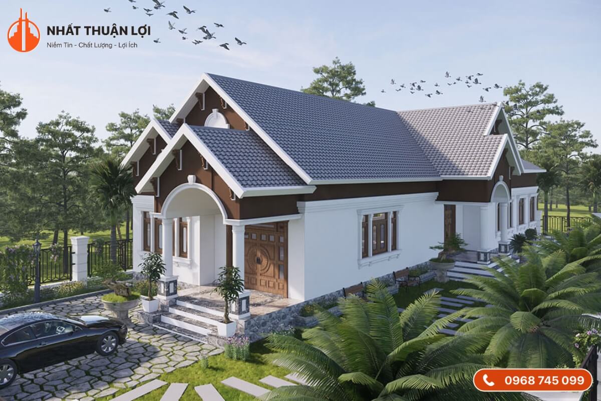 Mẫu nhà mái Thái hình chữ L Mẫu nhà mái Thái hình chữ L