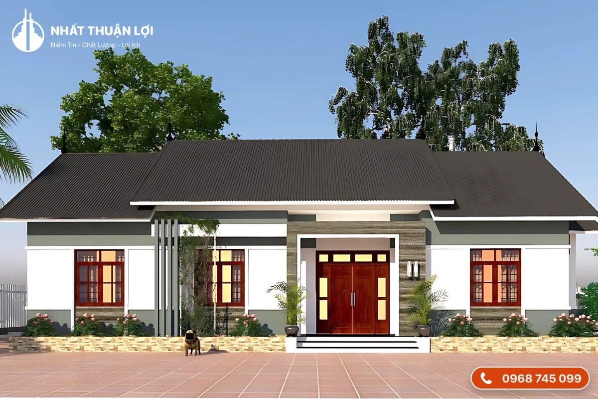 Mẫu nhà ngang mái Thái Mẫu nhà ngang mái Thái