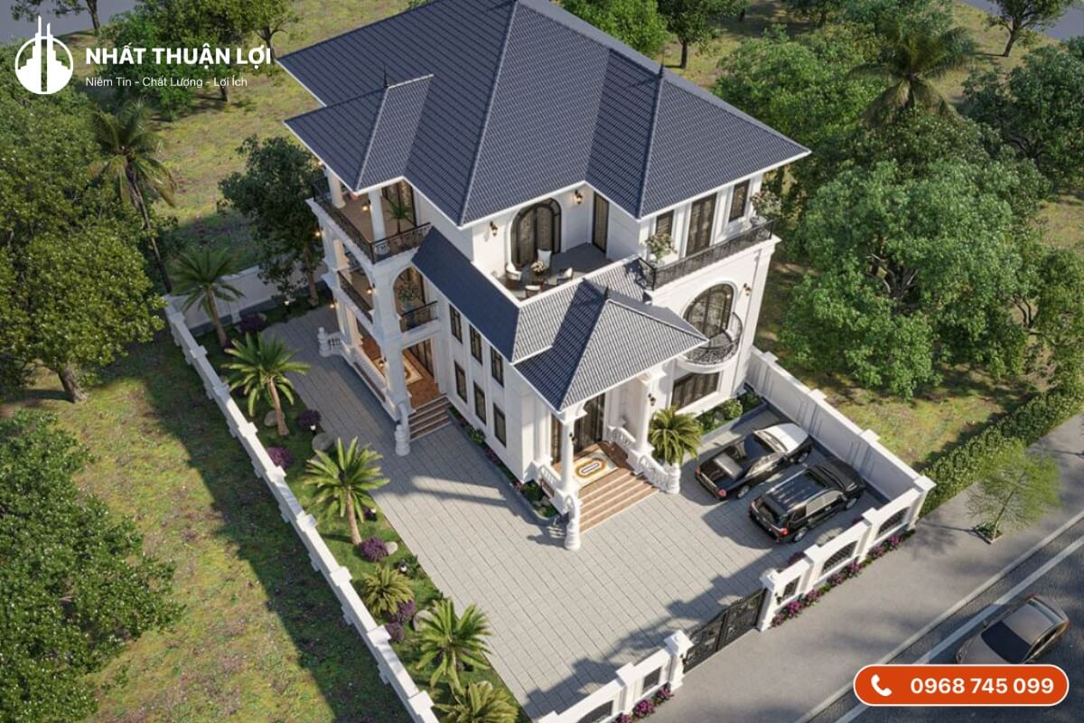 Mẫu thiết kế nhà 2 tầng mái Nhật hiện đại chữ L Mẫu thiết kế nhà 2 tầng mái Nhật hiện đại chữ L