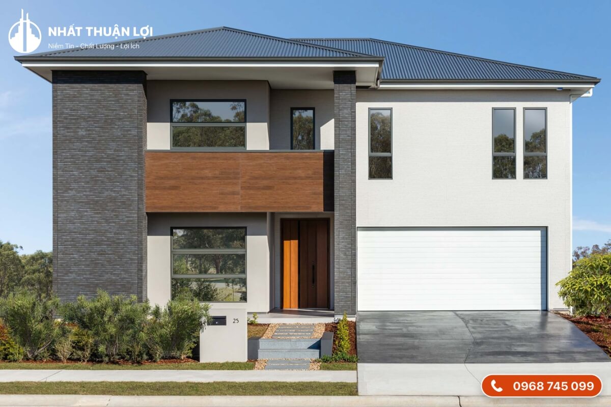Mẫu thiết kế nhà mái Nhật 2 tầng 8x10m Mẫu thiết kế nhà mái Nhật 2 tầng 8x10m