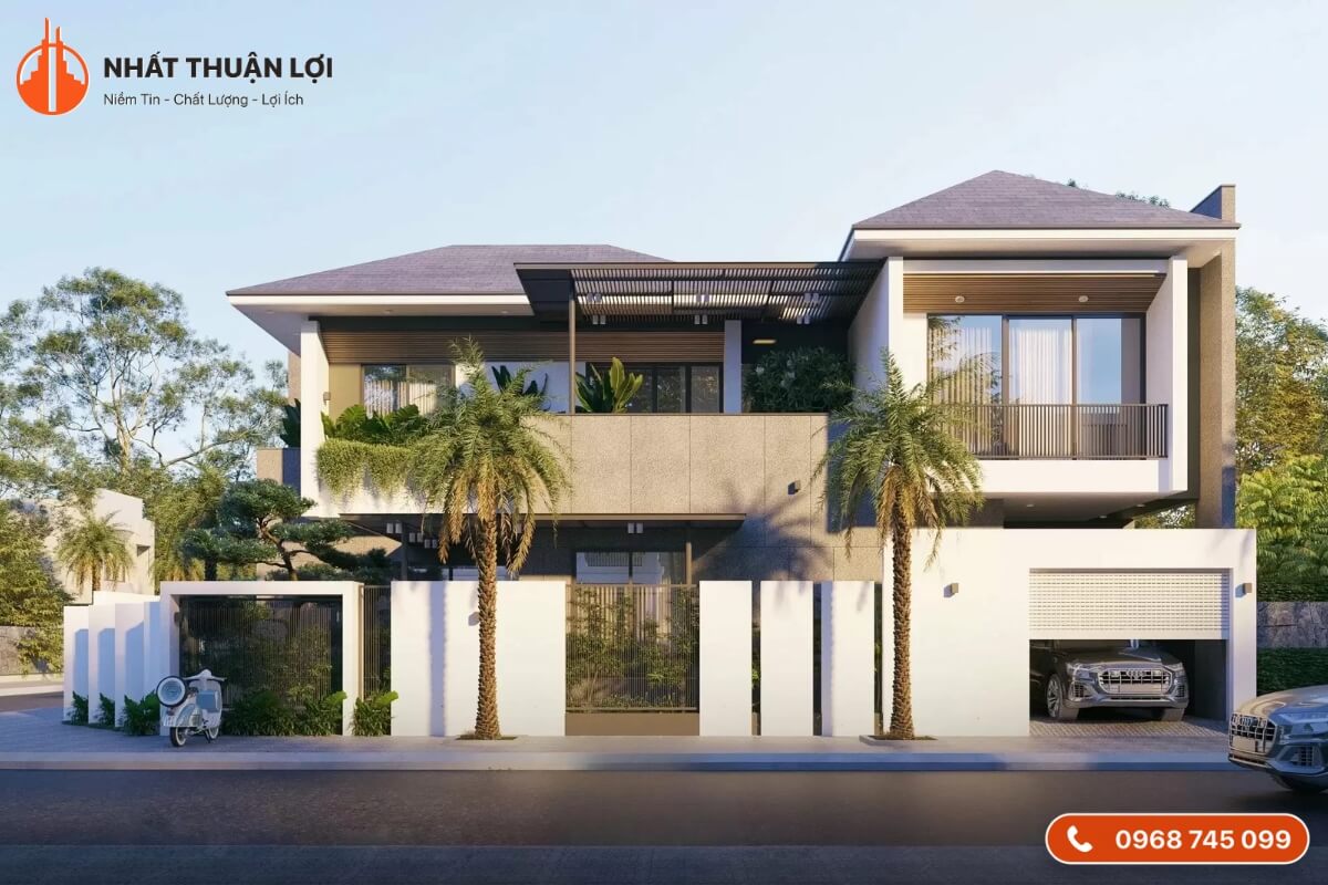 Mẫu thiết kế nhà vuông 2 tầng mái Nhật Mẫu thiết kế nhà vuông 2 tầng mái Nhật
