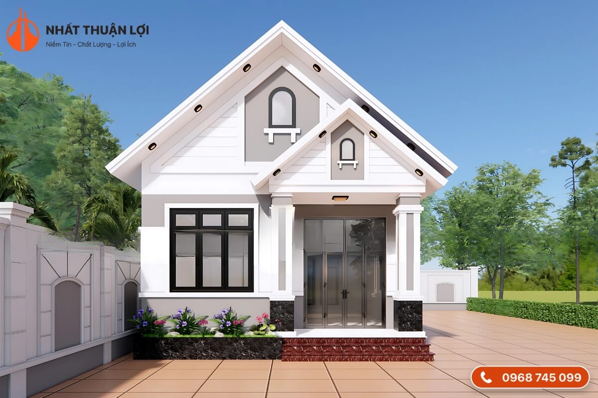 Nhà cấp 4 mái Thái 2 phòng ngủ Nhà cấp 4 mái Thái 2 phòng ngủ