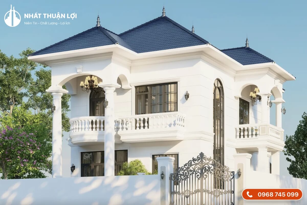 Nhà mái Nhật 2 tầng tân cổ điển Nhà mái Nhật 2 tầng tân cổ điển