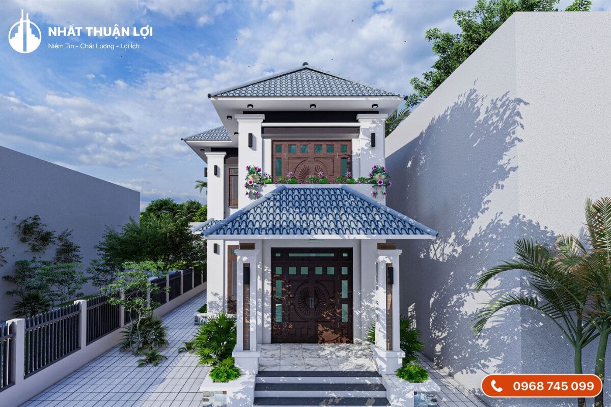 Nhà ống 2 tầng mái Nhật hiện đại Nhà ống 2 tầng mái Nhật hiện đại