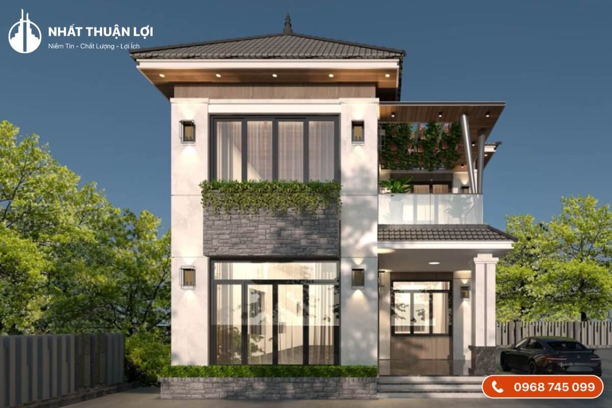 Thiết kế nhà mái Nhật 2 tầng hiện đại Thiết kế nhà mái Nhật 2 tầng hiện đại