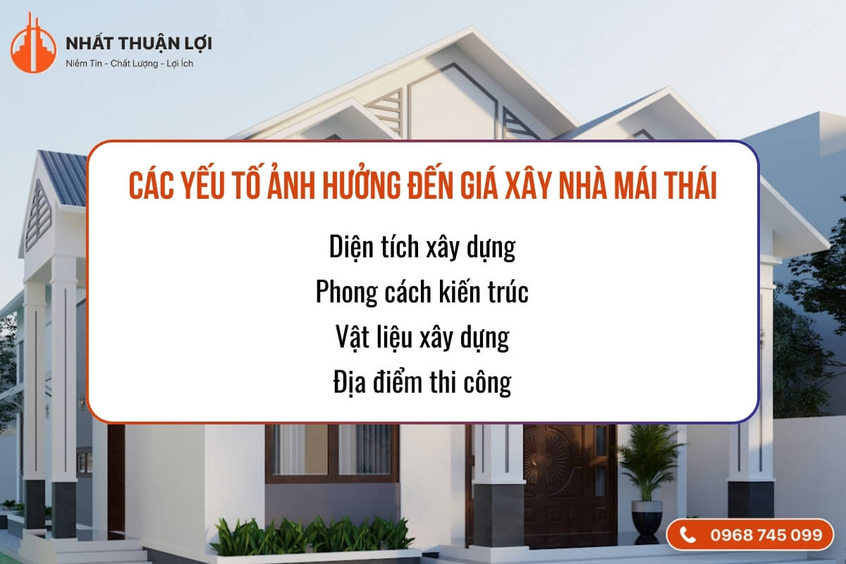 Yếu tố ảnh hưởng đến giá xây nhà mái Thái Yếu tố ảnh hưởng đến giá xây nhà mái Thái
