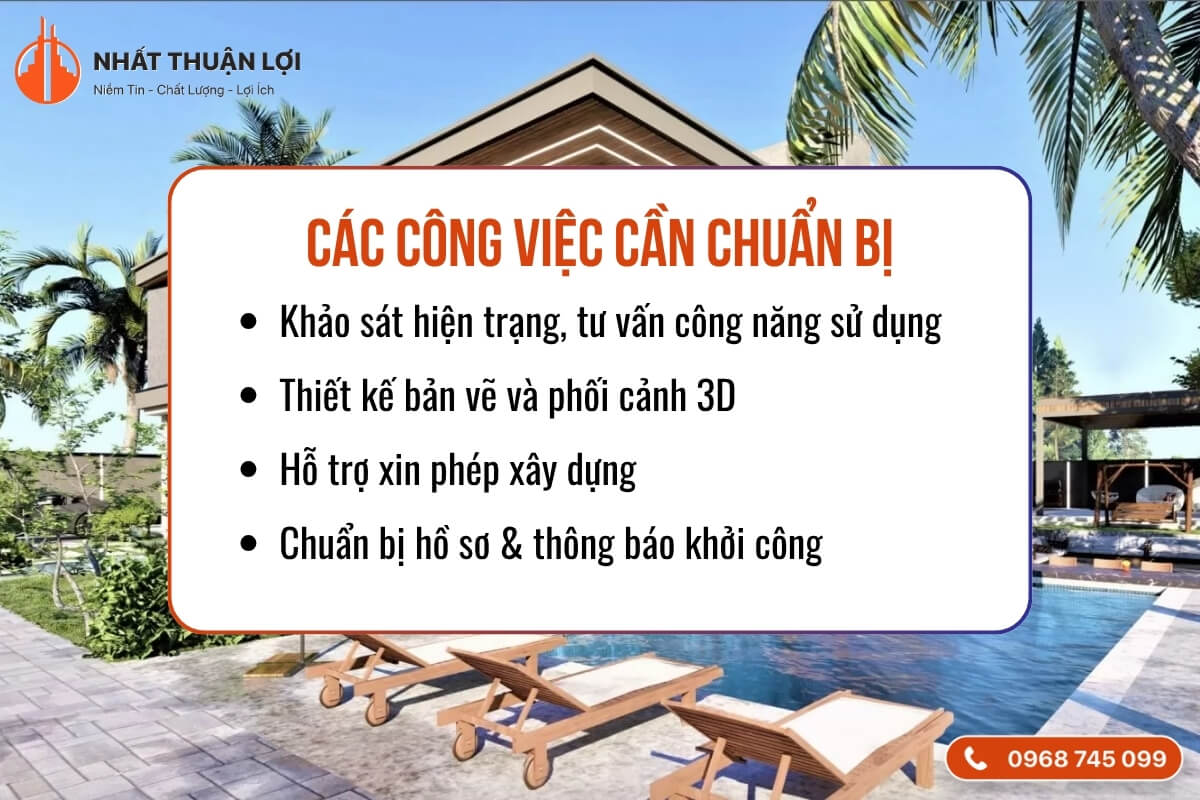 Chuẩn bị khi xây nhà trọn gói quận 12