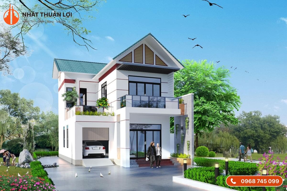 Đặc điểm mẫu nhà vuông 2 tầng