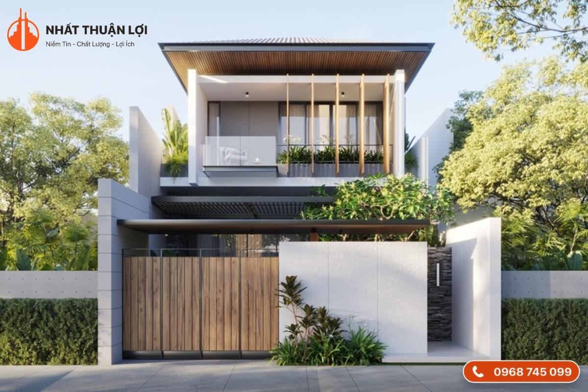 Mẫu nhà biệt thự mini 2 tầng Mẫu nhà biệt thự mini 2 tầng