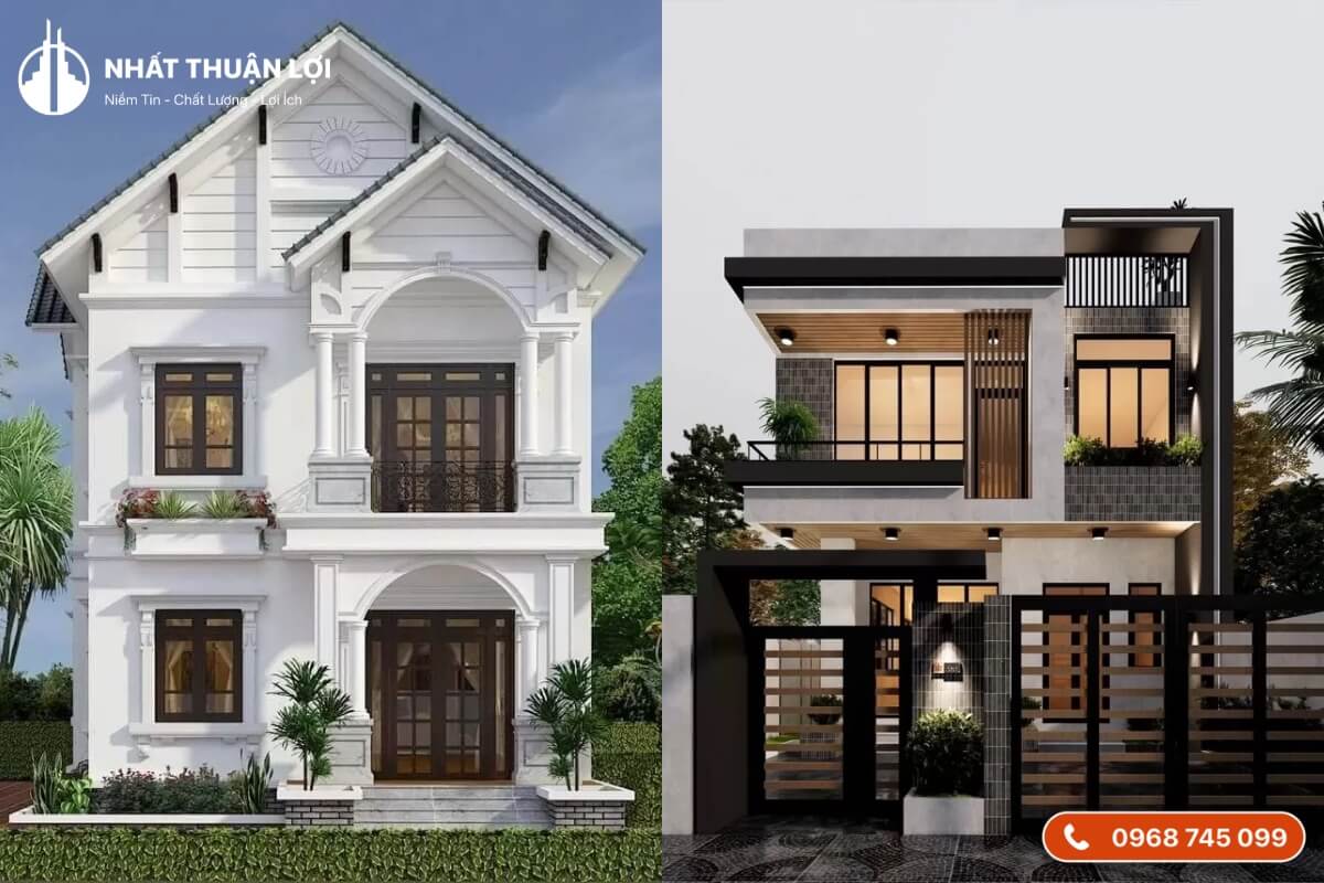 Nhà vuông 2 tầng phù hợp nhiều phong cách thiết kế