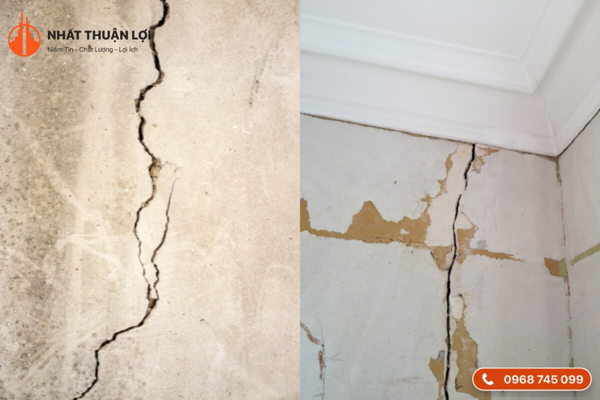 Nứt tường nhà do tác động ngoại cảnh Nứt tường nhà do tác động ngoại cảnh