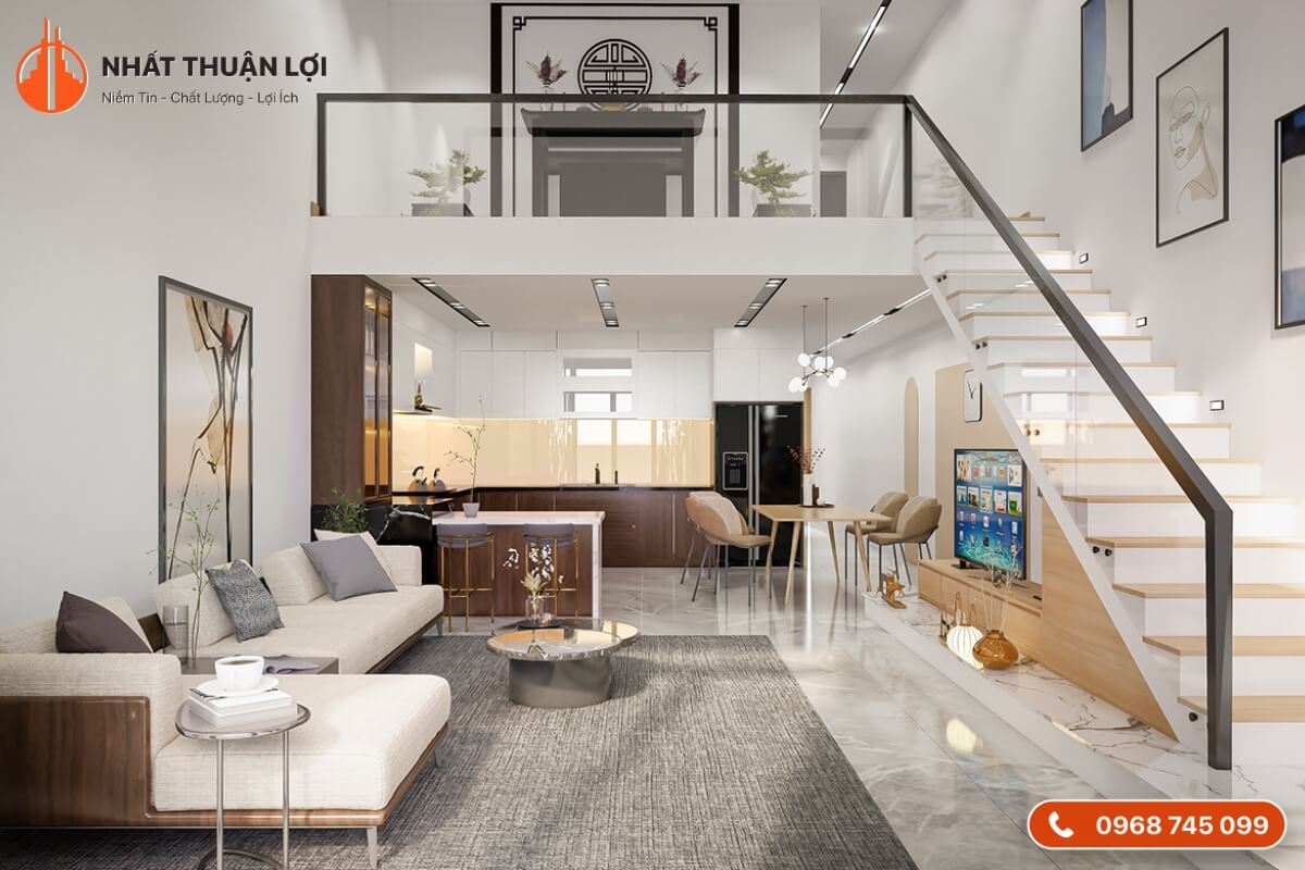 Chi phí xây nhà gác lửng 3 phòng ngủ 6x15 Chi phí xây nhà gác lửng 3 phòng ngủ 6x15