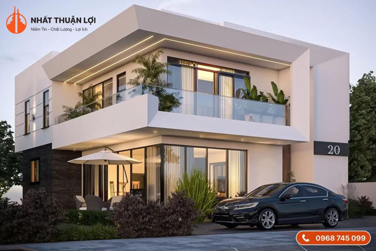 Mẫu nhà 2 tầng 600 triệu hiện đại