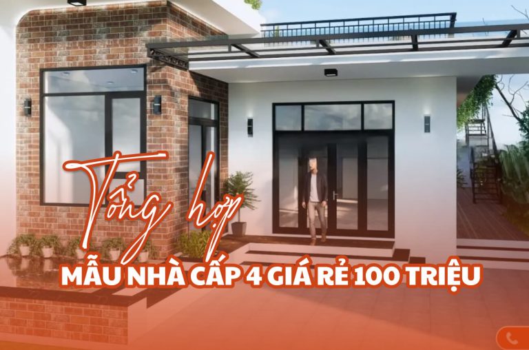 Mẫu nhà cấp 4 giá rẻ 100 triệu