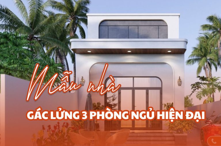 Mẫu nhà gác lửng 3 phòng ngủ