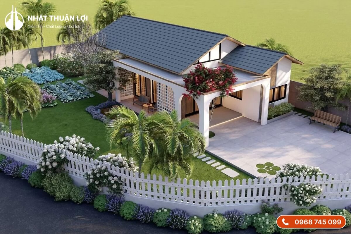 Mẫu nhà gác lửng 3 phòng ngủ ở nông thôn Mẫu nhà gác lửng 3 phòng ngủ ở nông thôn