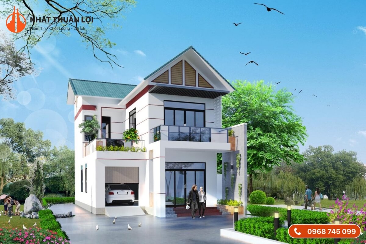 Nhà 2 tầng 600 triệu ở nông thôn có sân vườn