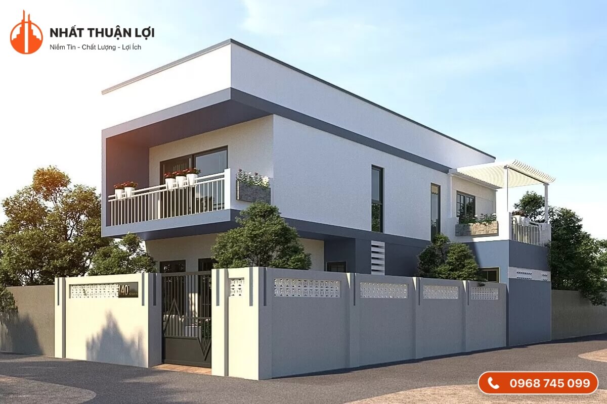 Nhà 2 tầng 8x12 chi phí 600 triệu