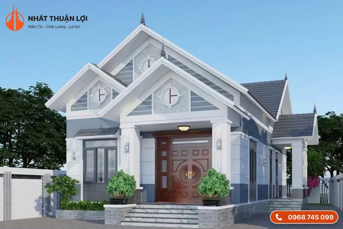 Nhà cấp 4 đẹp giá rẻ 100 triệu mái Thái Nhà cấp 4 đẹp giá rẻ 100 triệu mái Thái