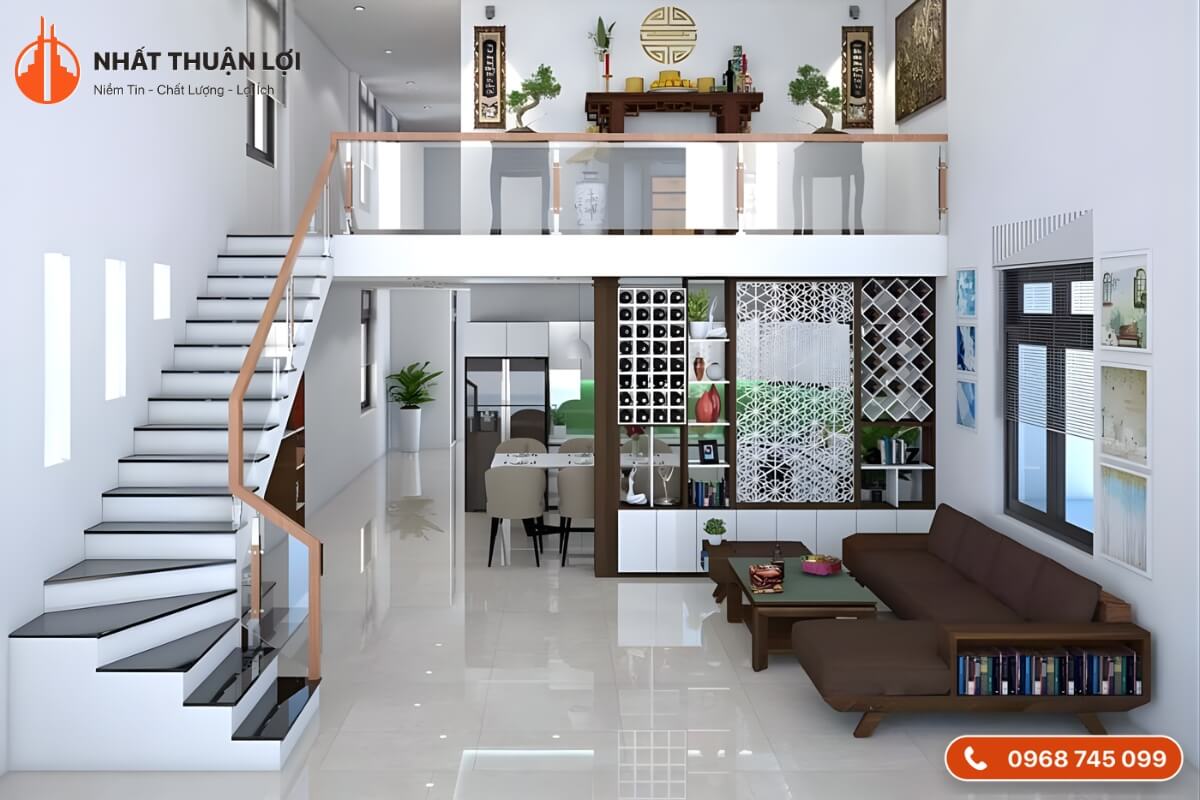 Thiết kế nhà gác lửng 3 phòng ngủ đẹp 600 triệu Thiết kế nhà gác lửng 3 phòng ngủ đẹp 600 triệu