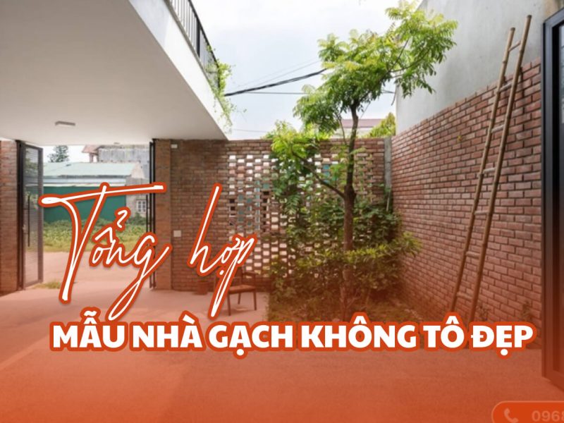 Mẫu nhà gạch không tô