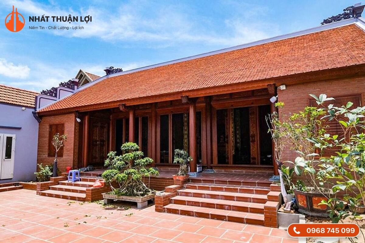 Mẫu nhà gạch mộc 3 gian