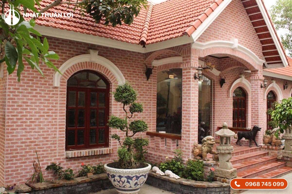 Mẫu nhà gạch thẻ không tô