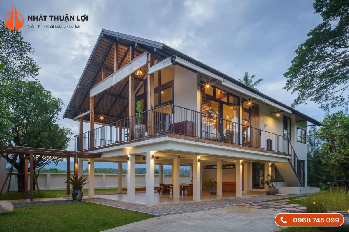 Mẫu nhà nghỉ dưỡng 2 tầng ở quê