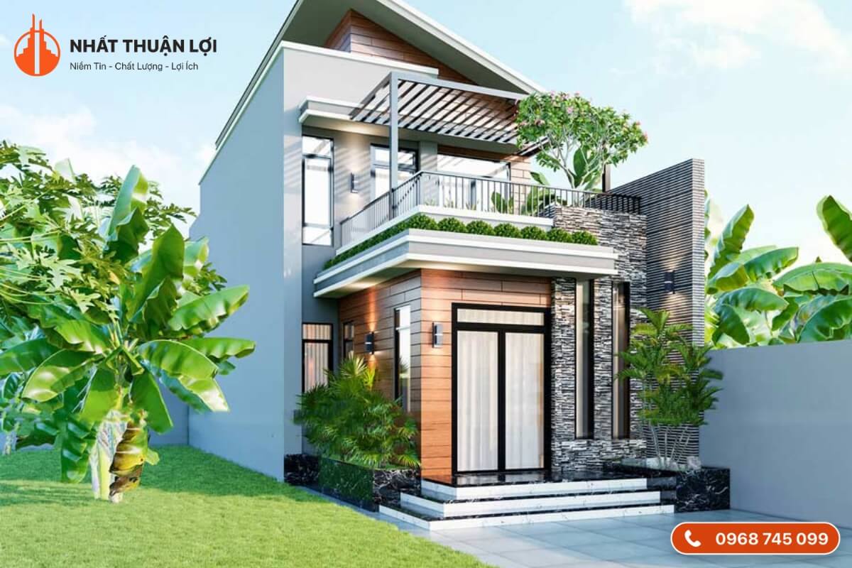 Nhà 1 trệt 1 lầu 400 triệu có sân vườn