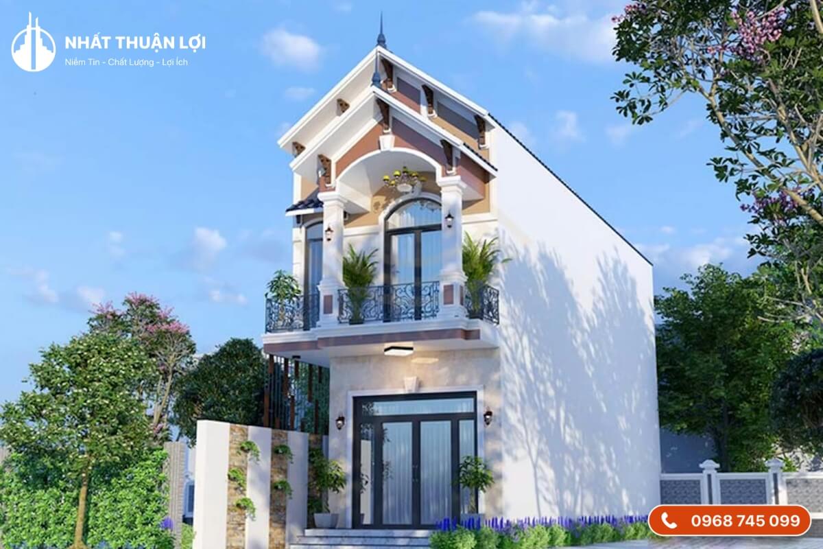 Nhà 1 trệt 1 lầu 400 triệu tân cổ điển