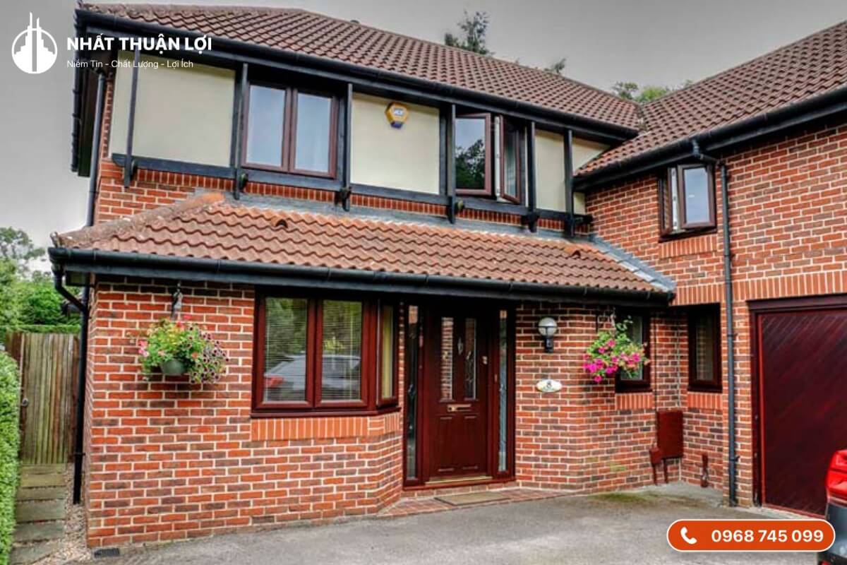 Thiết kế nhà gạch ống không tô