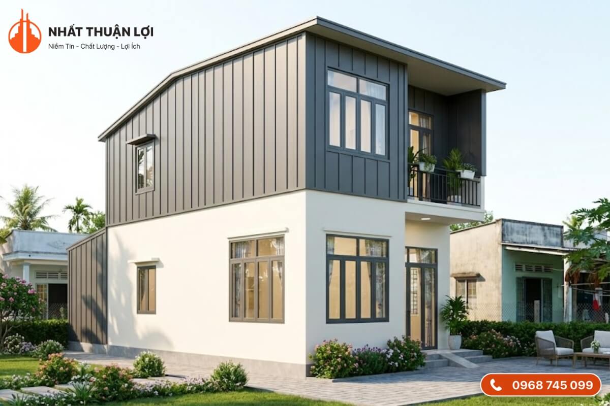 Xây nhà 2 tầng 300 triệu ở nông thôn